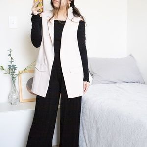 TopShop Light Pink Nude Vest Blazer